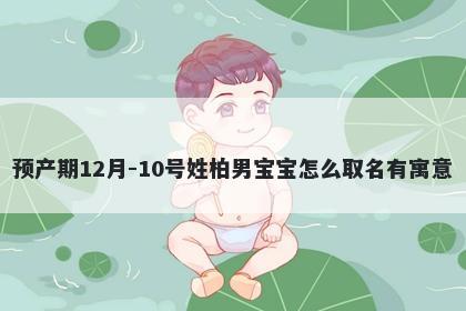 预产期12月-10号姓柏男宝宝怎么取名有寓意