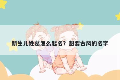 新生儿姓葛怎么起名?想要古风的名字