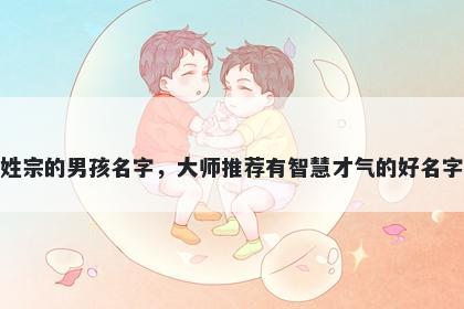 姓宗的男孩名字,大师推荐有智慧才气的好名字
