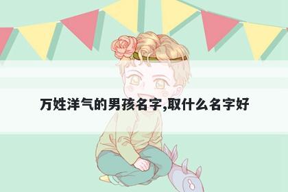 万姓洋气的男孩名字,取什么名字好