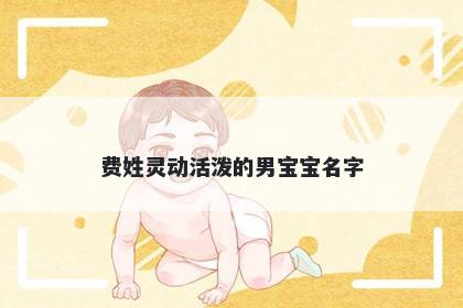 费姓灵动活泼的男宝宝名字