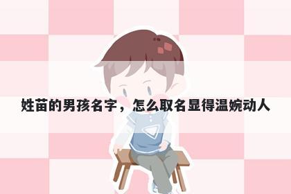 姓苗的男孩名字,怎么取名显得温婉动人