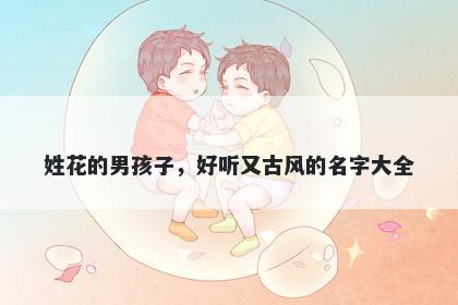 姓花的男孩子,好听又古风的名字大全