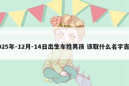 2025年-12月-14日出生车姓男孩 该取什么名字吉利