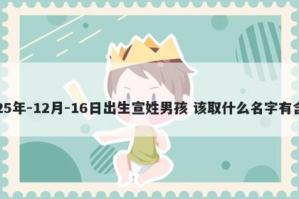 2025年-12月-16日出生宣姓男孩 该取什么名字有含义
