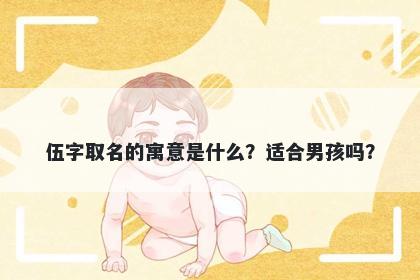 伍字取名的寓意是什么？适合男孩吗？