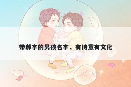 带郝字的男孩名字，有诗意有文化