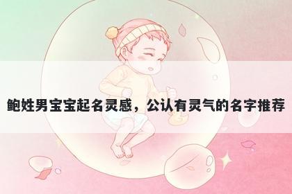 鲍姓男宝宝起名灵感，公认有灵气的名字推荐