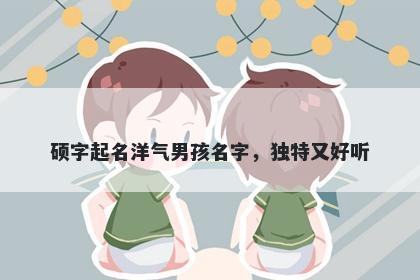 硕字起名洋气男孩名字，独特又好听