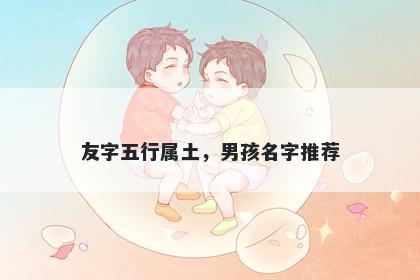 友字五行属土，男孩名字推荐