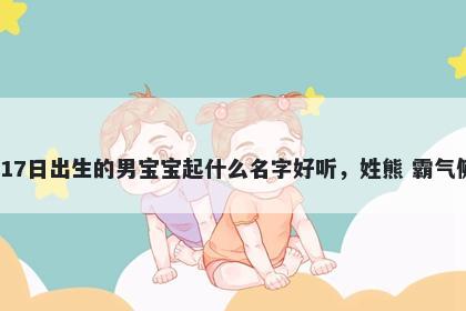 2025年-12月-17日出生的男宝宝起什么名字好听，姓熊 霸气侧漏的名字推荐