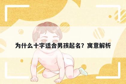 为什么十字适合男孩起名？寓意解析