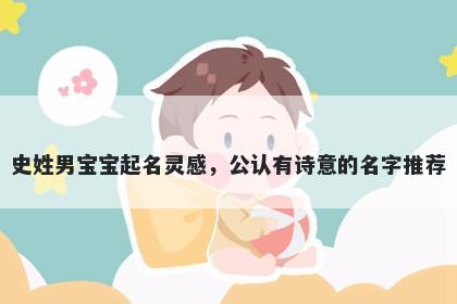 史姓男宝宝起名灵感，公认有诗意的名字推荐