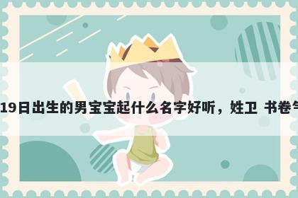 2025年-12月-19日出生的男宝宝起什么名字好听，姓卫 书卷气息的名字推荐
