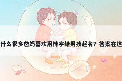 为什么很多爸妈喜欢用榛字给男孩起名？答案在这里
