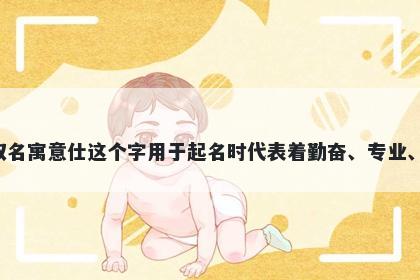 仕字五行属金，取名寓意仕这个字用于起名时代表着勤奋、专业、忠诚等美好寓意。
