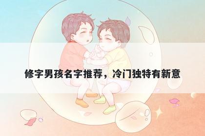 修字男孩名字推荐，冷门独特有新意