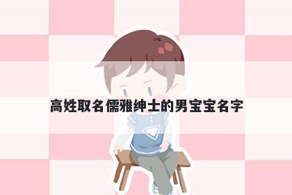 高姓取名儒雅绅士的男宝宝名字