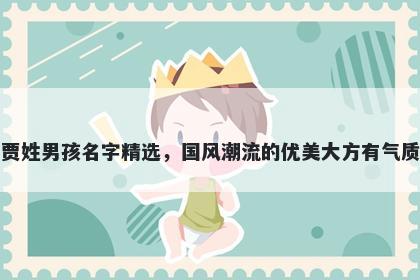 贾姓男孩名字精选,国风潮流的优美大方有气质