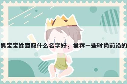 刚出生的男宝宝姓章取什么名字好，推荐一些时尚前沿的男孩名字