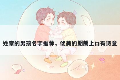 姓章的男孩名字推荐,优美的朗朗上口有诗意