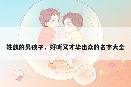 姓魏的男孩子，好听又才华出众的名字大全