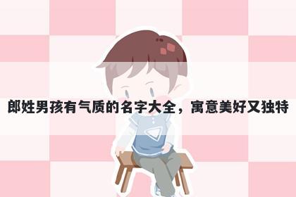 郎姓男孩有气质的名字大全,寓意美好又独特