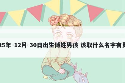 2025年-12月-30日出生傅姓男孩 该取什么名字有灵气