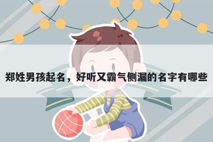 郑姓男孩起名,好听又霸气侧漏的名字有哪些