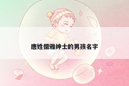 唐姓儒雅绅士的男孩名字