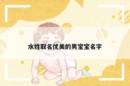 水姓取名优美的男宝宝名字