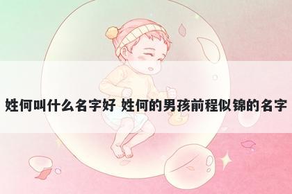 姓何叫什么名字好 姓何的男孩前程似锦的名字