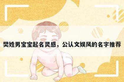 樊姓男宝宝起名灵感,公认文娱风的名字推荐