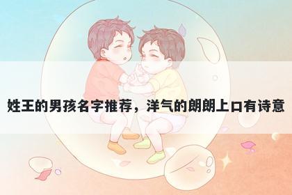 姓王的男孩名字推荐，洋气的朗朗上口有诗意