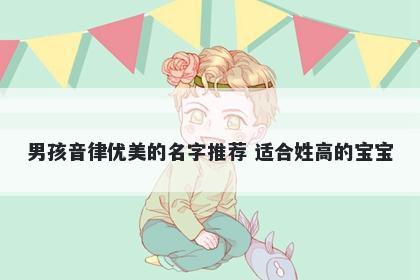 男孩音律优美的名字推荐 适合姓高的宝宝