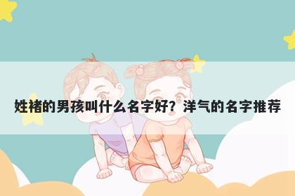 姓褚的男孩叫什么名字好?洋气的名字推荐