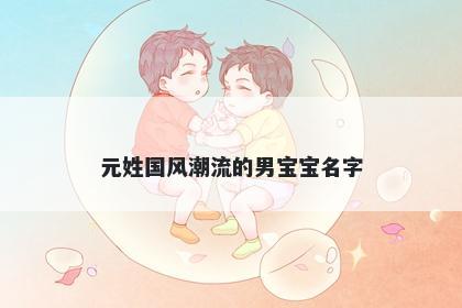 元姓国风潮流的男宝宝名字