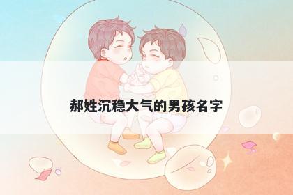 郝姓沉稳大气的男孩名字