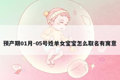 预产期01月-05号姓单女宝宝怎么取名有寓意