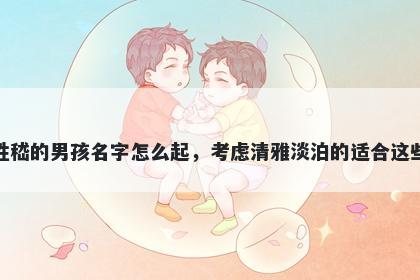 姓嵇的男孩名字怎么起，考虑清雅淡泊的适合这些