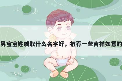 刚出生的男宝宝姓戚取什么名字好，推荐一些吉祥如意的男孩名字
