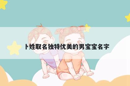卜姓取名独特优美的男宝宝名字