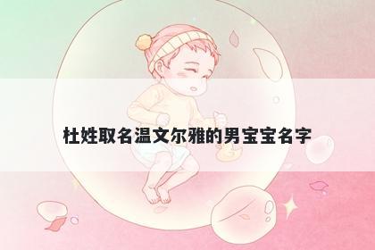 杜姓取名温文尔雅的男宝宝名字