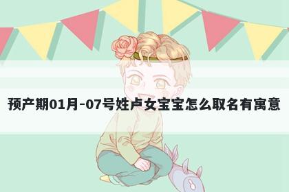 预产期01月-07号姓卢女宝宝怎么取名有寓意