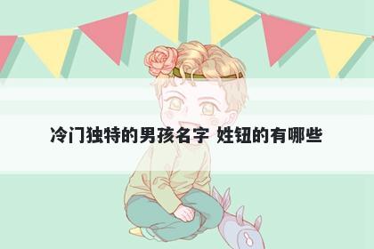 冷门独特的男孩名字 姓钮的有哪些