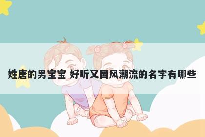 姓唐的男宝宝 好听又国风潮流的名字有哪些