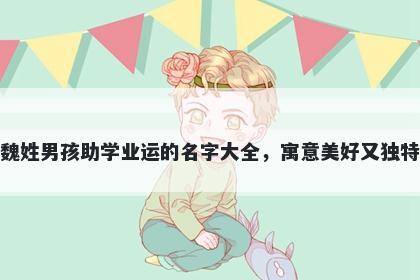 魏姓男孩助学业运的名字大全，寓意美好又独特