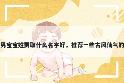 刚出生的男宝宝姓贾取什么名字好，推荐一些古风仙气的男孩名字