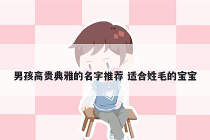 男孩高贵典雅的名字推荐 适合姓毛的宝宝