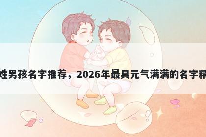 萧姓男孩名字推荐，2026年最具元气满满的名字精选